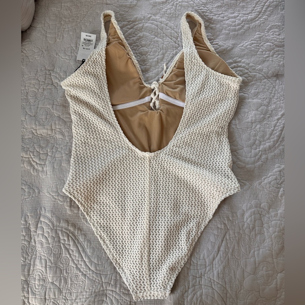 Shade & Shore Cream Swimsuit Size Large NWT - Picture 5 of 9